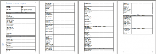 Induction Checklist Template